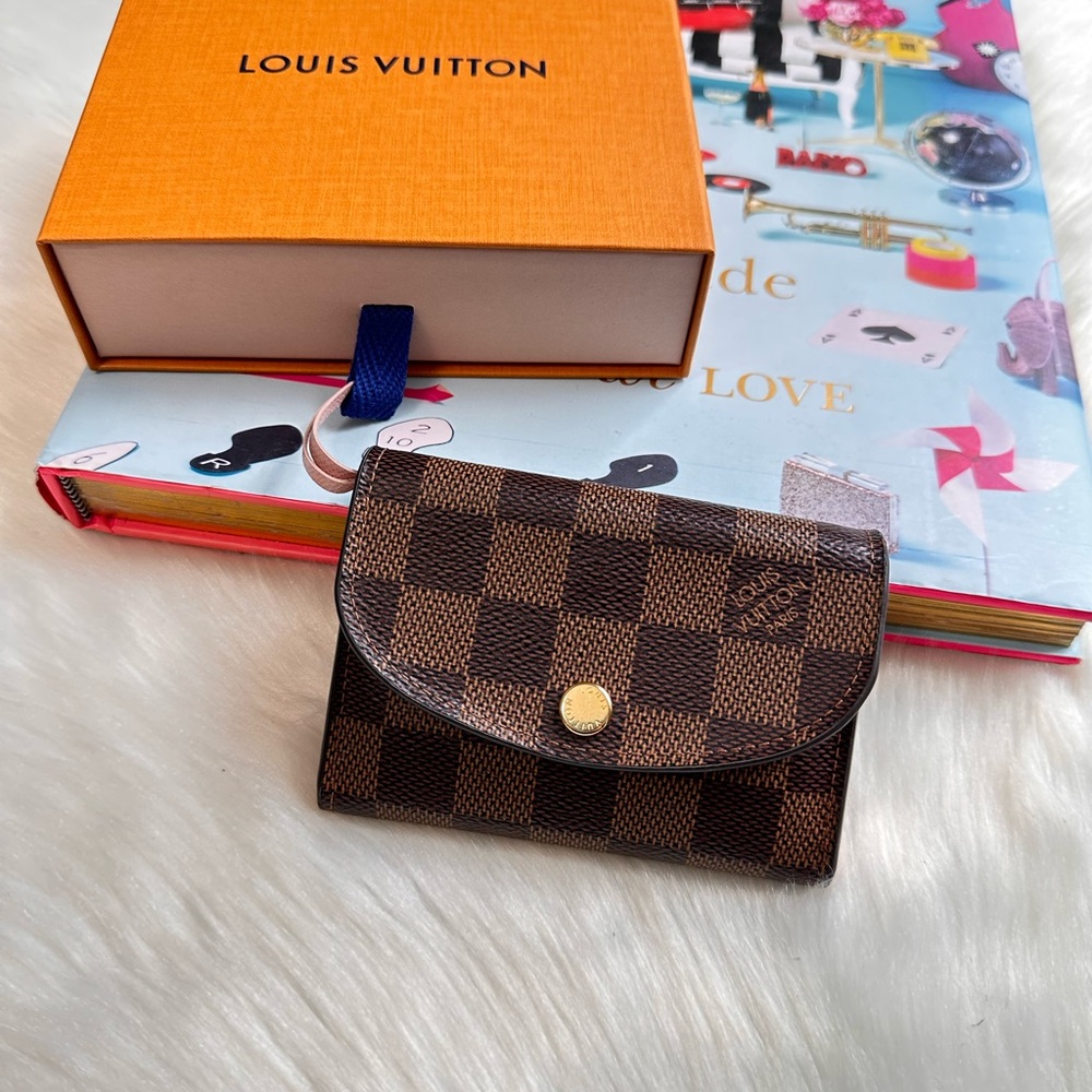 Louis Vuitton Rosalie Coin Purse/Wallet in Pink with Gold Detail